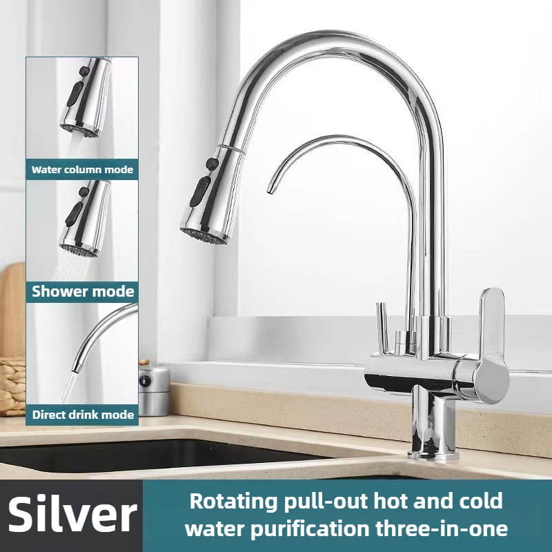 Commercial Kitchen Water Filter - 상업용 주방 수도꼭지, 이중 기능 풀다운
