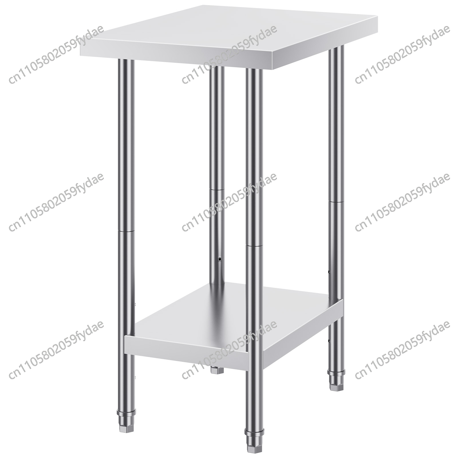 Commercial Kitchen Prep Table With Storage - 스테인리스 스틸 준비대, 하부 선반 포함,