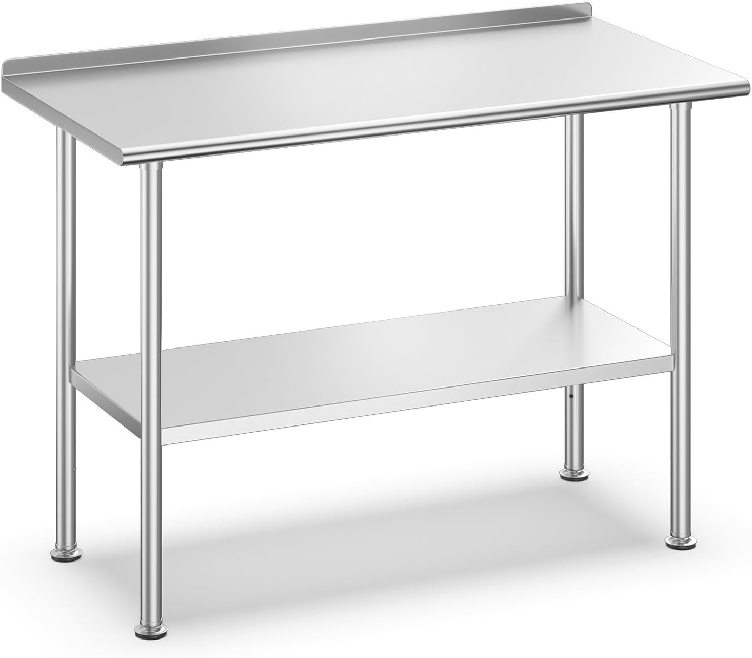 Commercial Kitchen Prep Table With Storage - 스테인리스 스틸 식품 준비 테이블 워크스테이션,