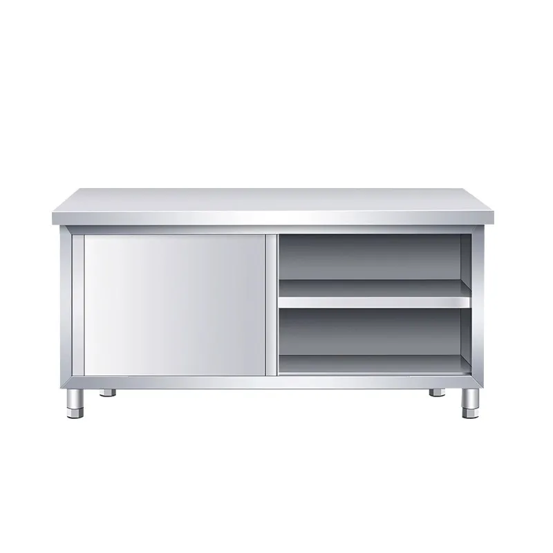 Commercial Kitchen Prep Table With Storage - 바 카트 스테인리스 스틸 주방 아일랜드