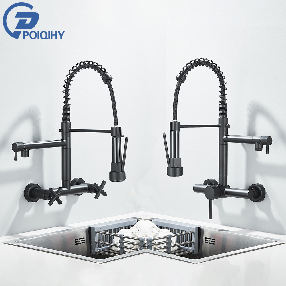 Commercial Kitchen Faucet - 블랙 주방 수전 360도 회전 풀다운