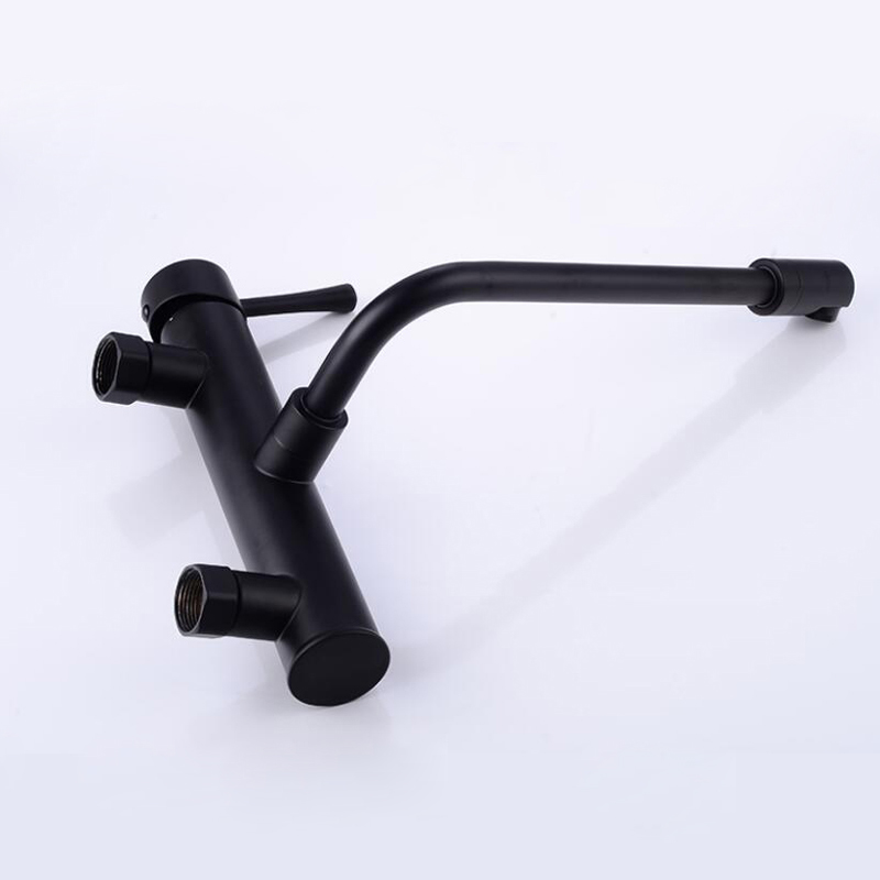 벽걸이형 황동 블랙 주방 믹서, 듀얼 홀 싱글 핸들 주 - Commercial Kitchen Faucet 리뷰 및 가격