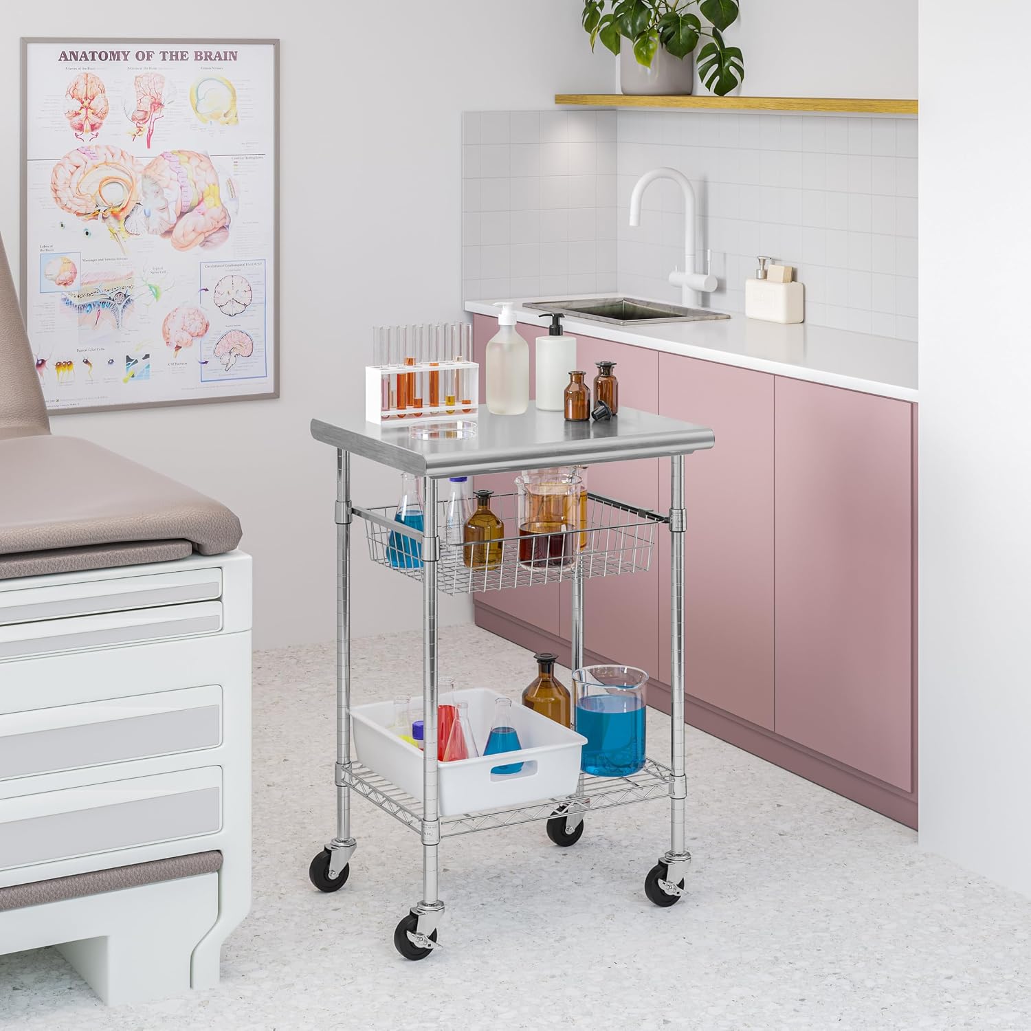 스테인리스 스틸 상업용 식품 준비 테이블 카트, 슬라이 - Commercial Kitchen Prep Table With Storage 리뷰 및 가격