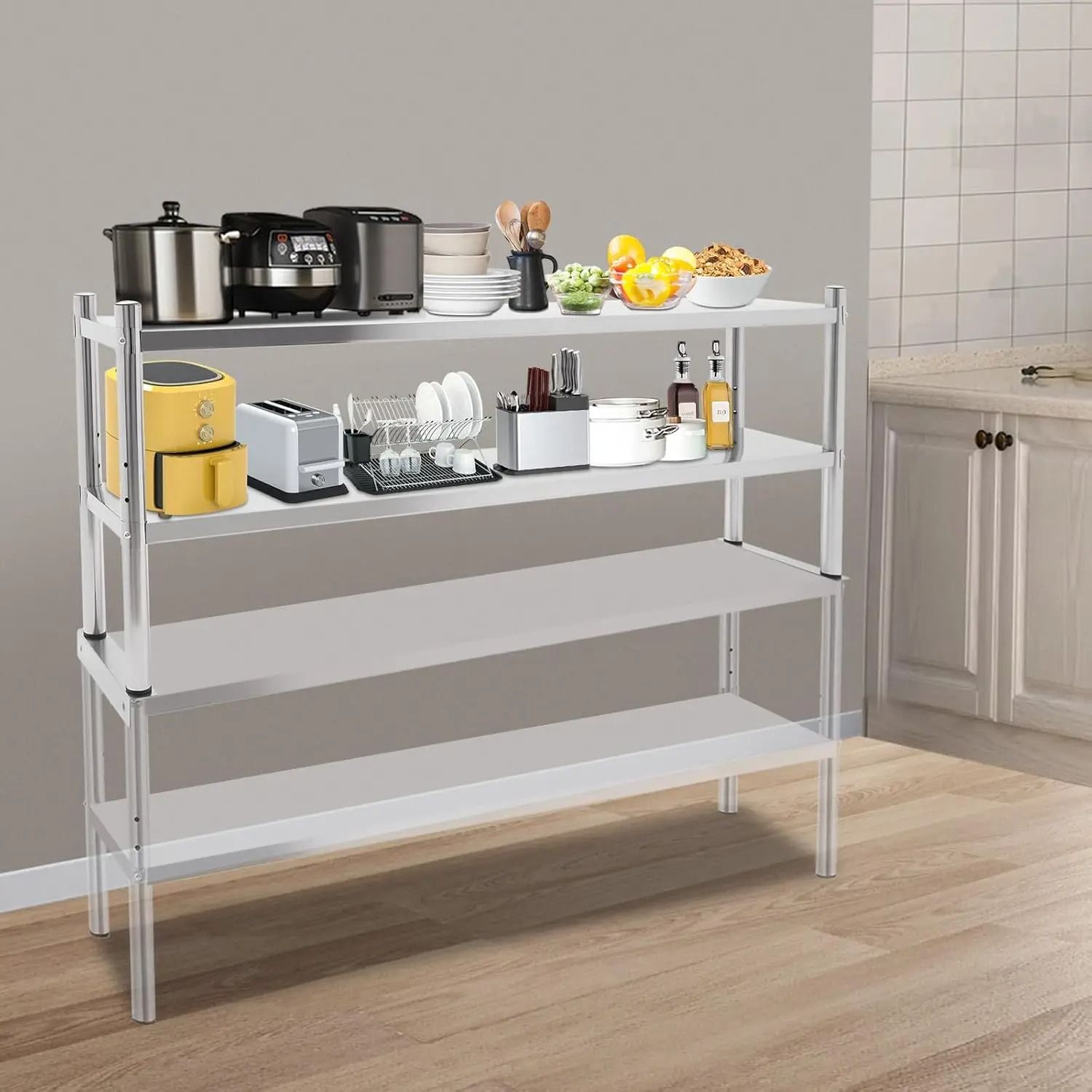 스테인리스 스틸 이중 선반, 12 * 60인치 상업용  - Commercial Kitchen Prep Table With Storage 리뷰 및 가격