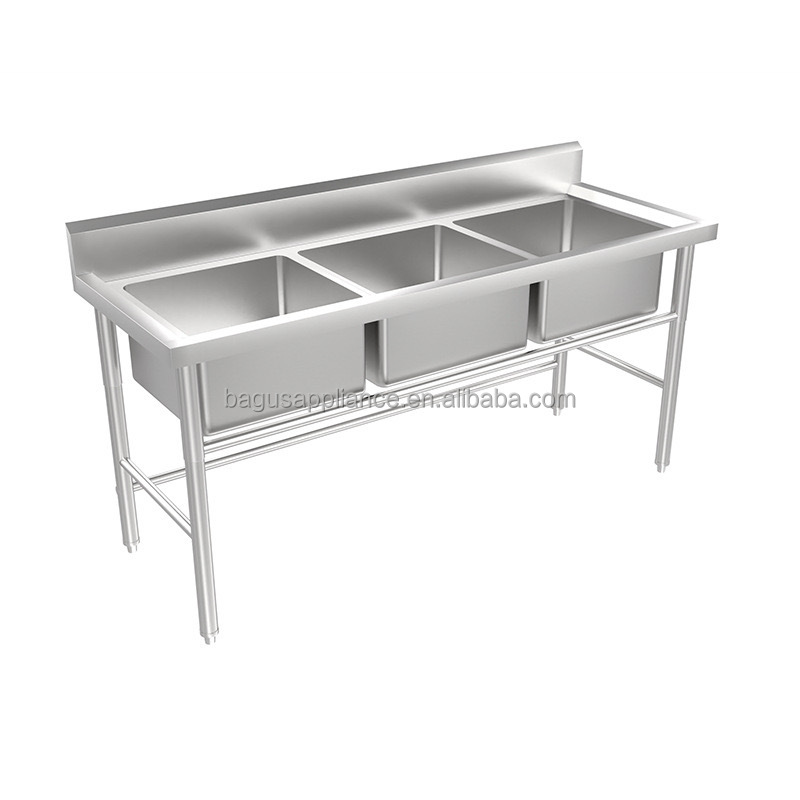 최고급 스테인리스 스틸 3구 싱크대 수전, 레스토랑,  - Commercial Quality Kitchen Faucet 리뷰 및 가격