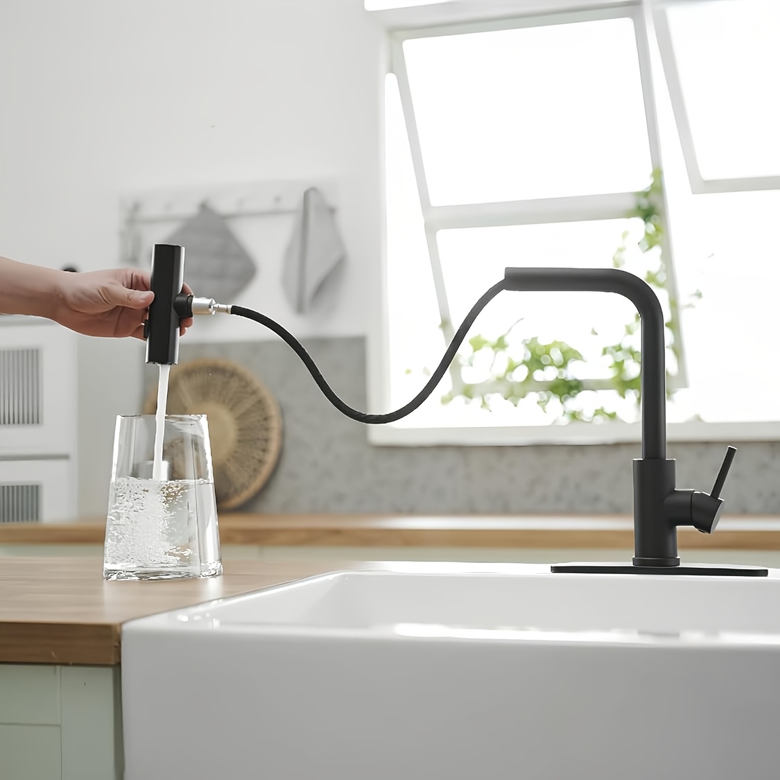 1 PC 블랙 주방 수도꼭지(풀다운 스프레이 포함),  - Commercial Kitchen Faucet 리뷰 및 가격