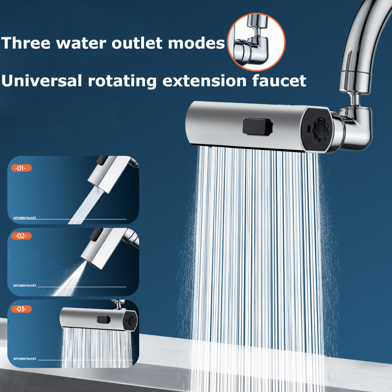 새로운 주방 폭포 3 모드 범용 회전 확장 수도꼭지 스 - Commercial Kitchen Faucet 리뷰 및 가격