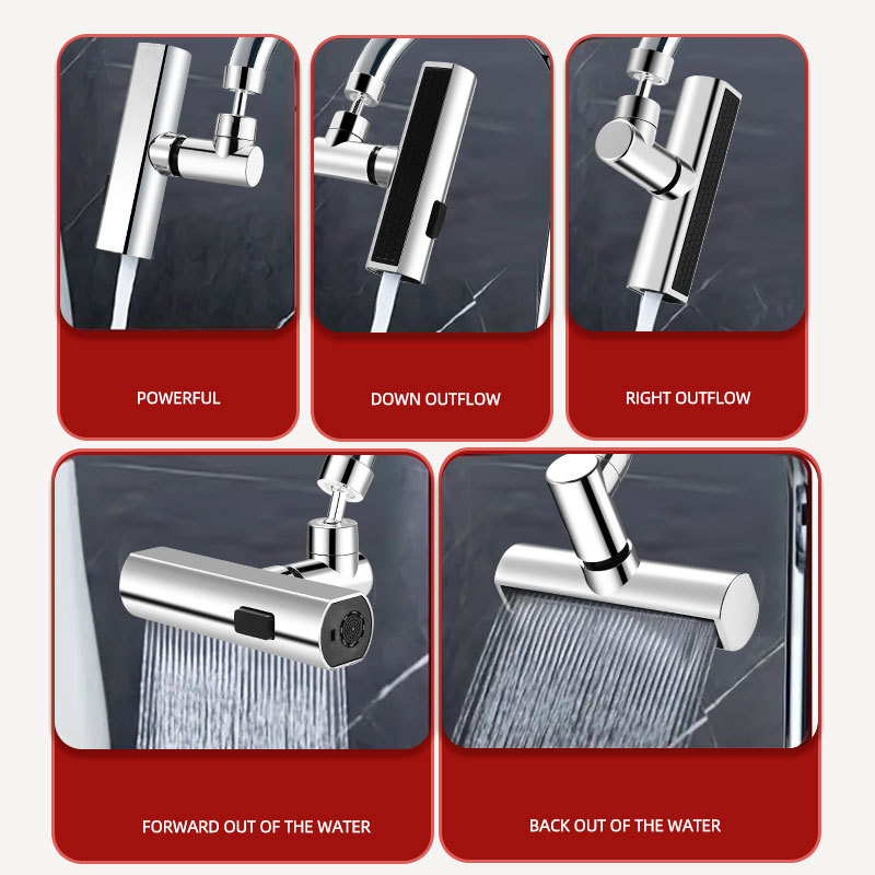 새로운 주방 폭포 3 모드 범용 회전 확장 수도꼭지 스 - Commercial Kitchen Faucet 리뷰 및 가격