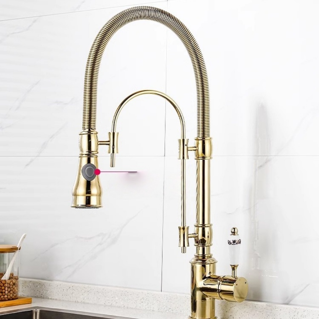 골드 풀다운 주방 수전 황동 온냉수 싱크대 수전 풀아웃 - Commercial Kitchen Faucet 리뷰 및 가격