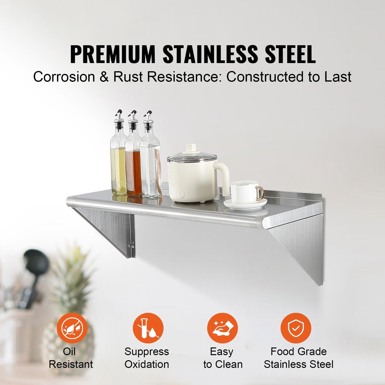 12인치 x 36인치 스테인리스 스틸 선반, 브래킷이  - Commercial Kitchen Walls 리뷰 및 가격