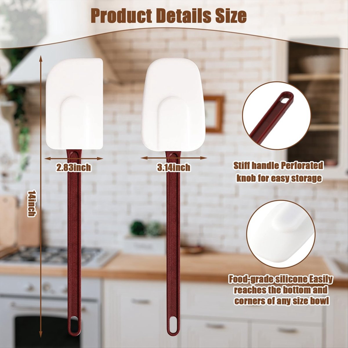 *A02R 헤비 듀티 스패출라 및 스푼 스패출라 고열  - Commercial Kitchen Use 리뷰 및 가격