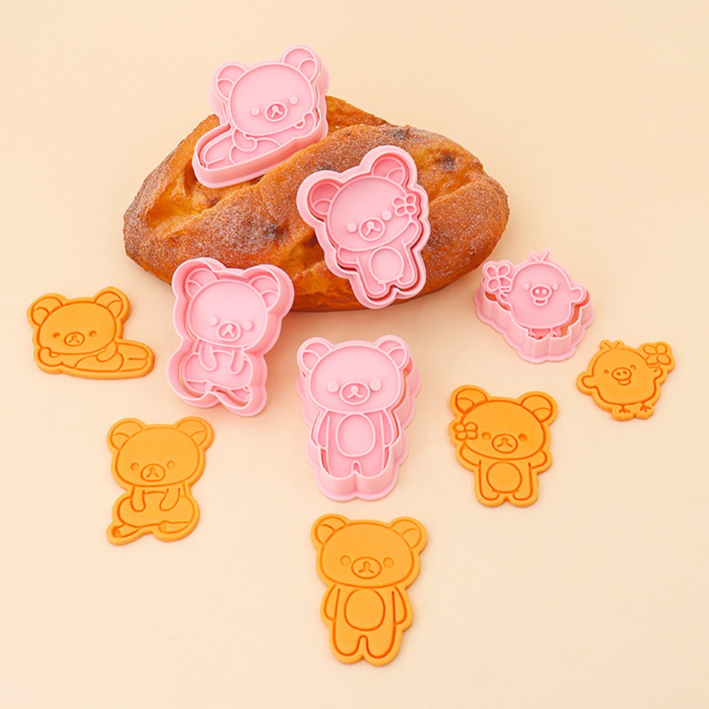 쿠키 커터 만화 곰 비스킷 몰드 스탬프 주방 베이킹 페 - Commercial Kitchen Items 리뷰 및 가격