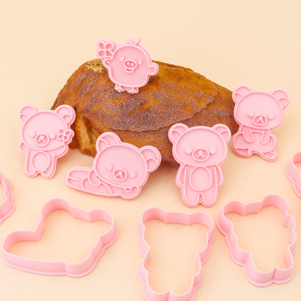 쿠키 커터 만화 곰 비스킷 몰드 스탬프 주방 베이킹 페 - Commercial Kitchen Items 리뷰 및 가격